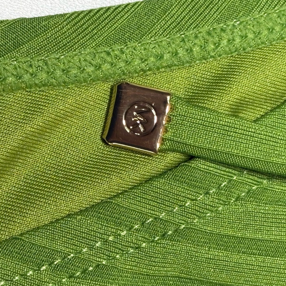 Michael Kors Olive Green Ribbed Triangle Bikini Set Medium - Picture 5 of 6